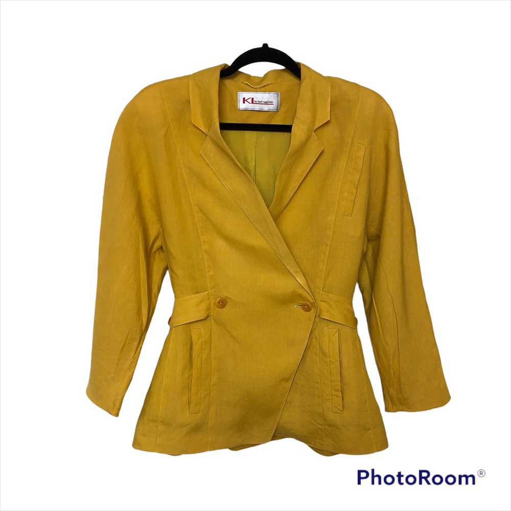Vintage 90s Authentic KARL LAGERFELD Linen Blazer/Jacket